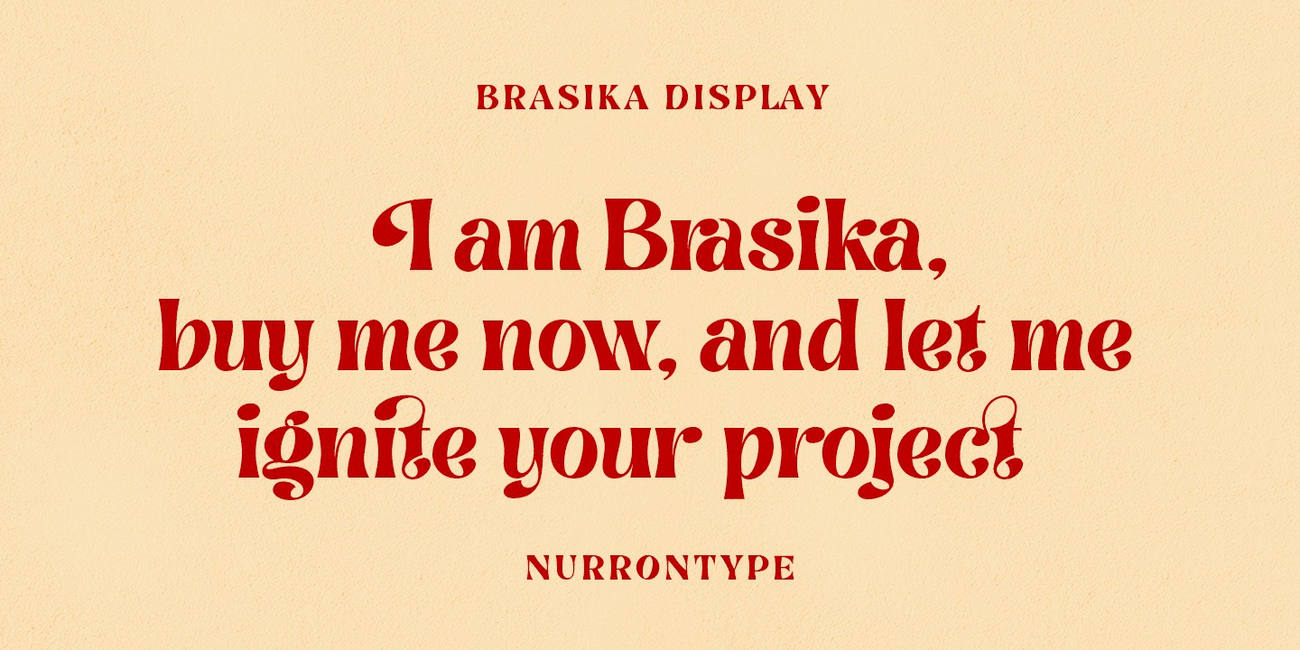 Example font Brasika Display #1
